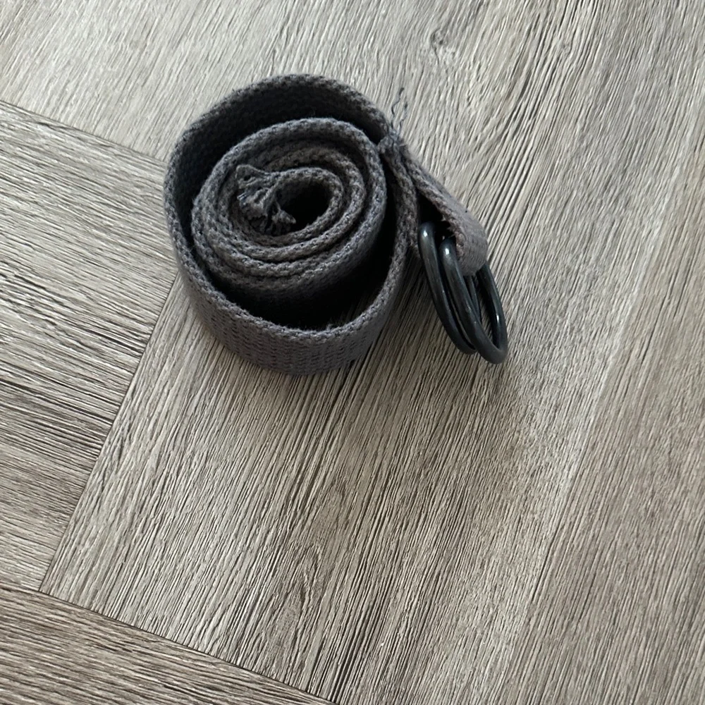Kids' Gray Belt with Double Ring Buckle
